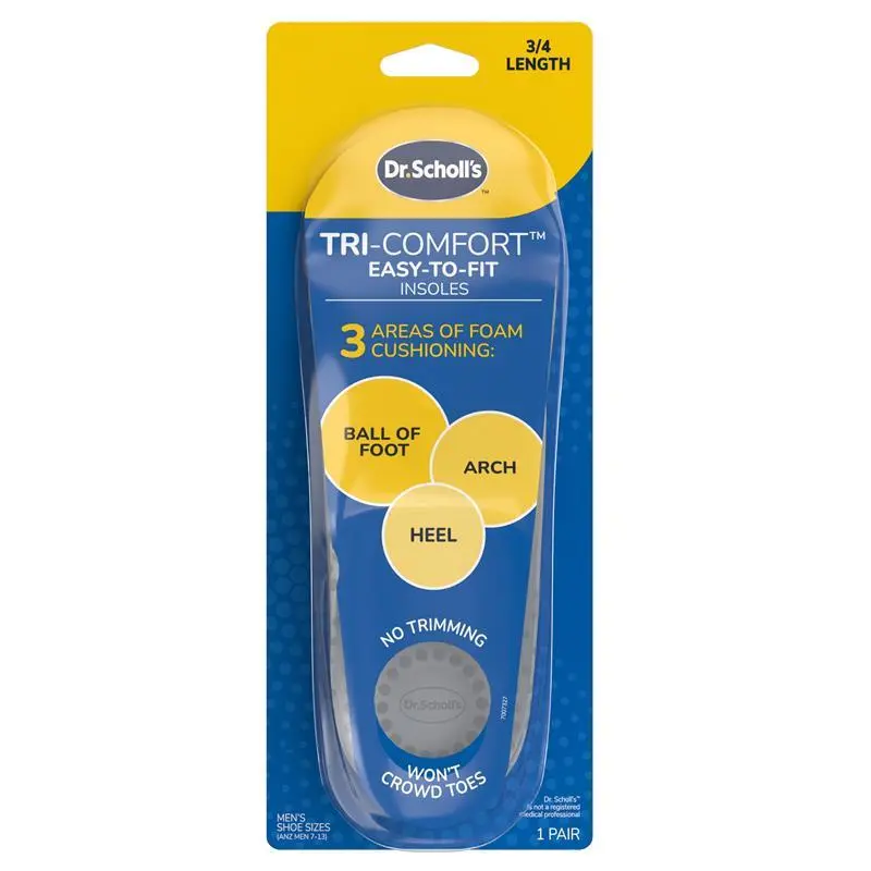 Dr. Scholl’s Tri-Comfort Easy-to-Fit 3/4 Length Insoles 1 Pair