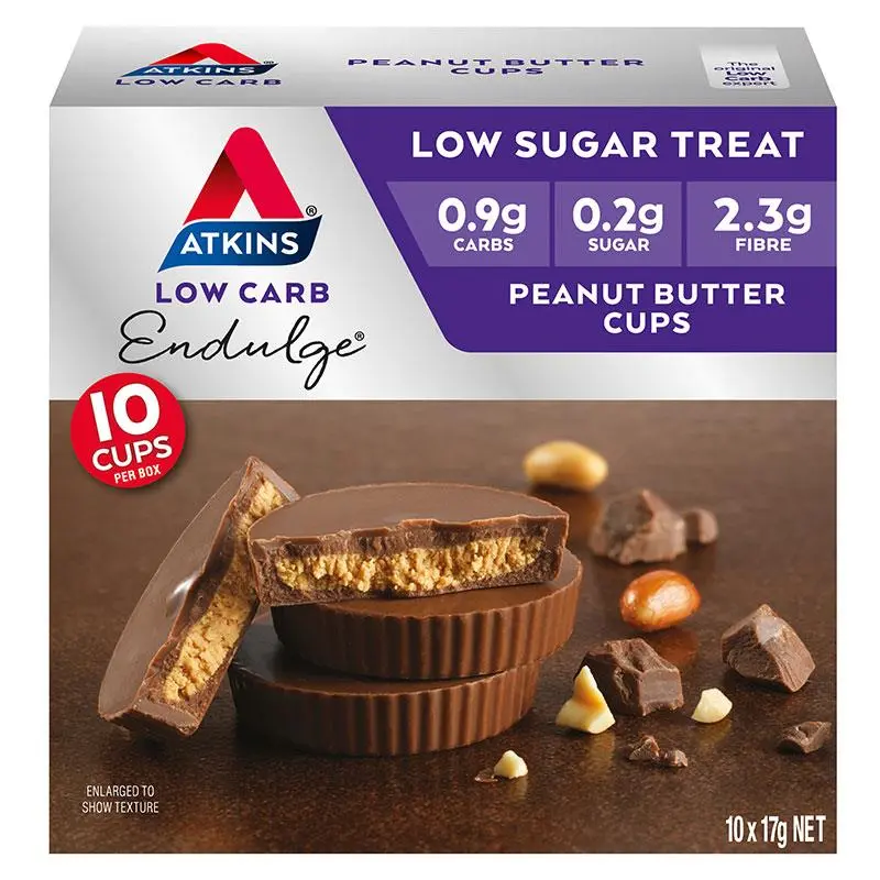 Atkins Low Sugar Treat Endulge Peanut Butter Cups 17g x 10 Pack