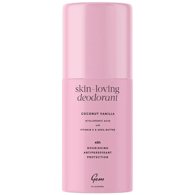 GEM Skin-Loving Antiperspirant Deodorant Roll On Coconut Vanilla 50mL