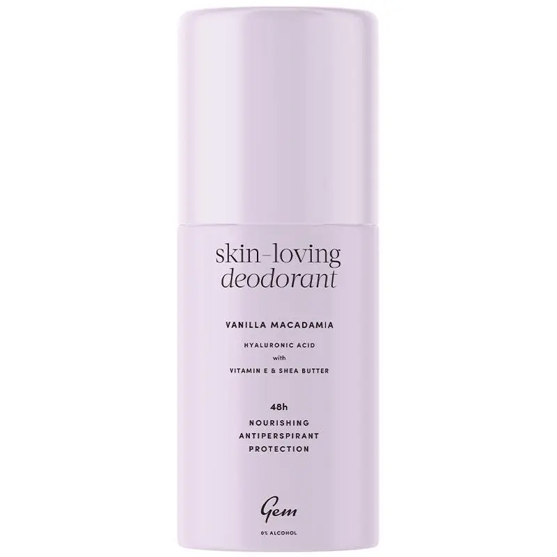 GEM Skin-Loving Antiperspirant Deodorant Roll On Vanilla Macadamia 50mL