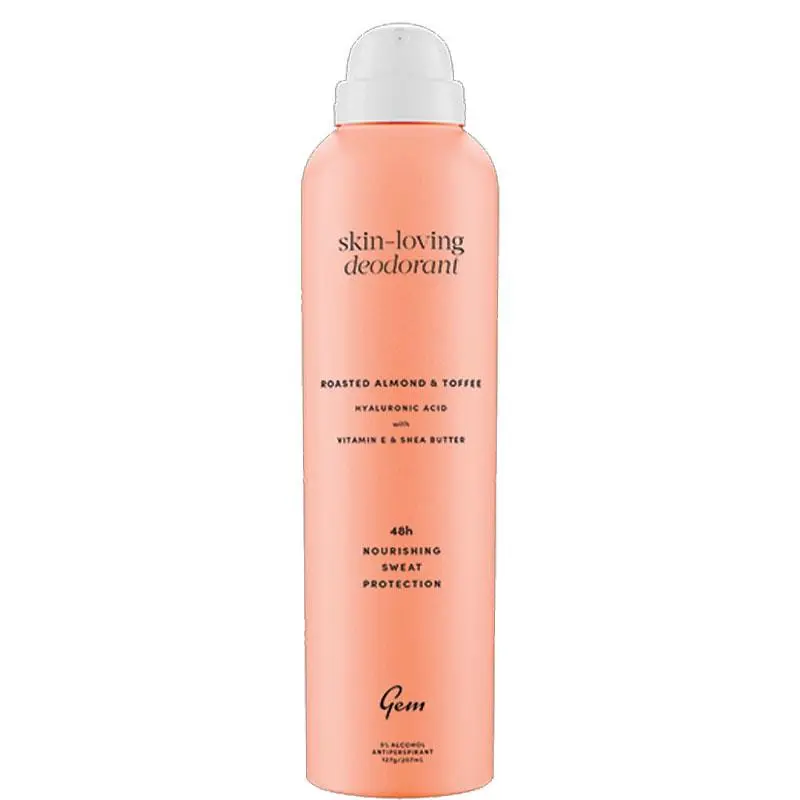 GEM Skin-Loving Antiperspirant Deodorant Aerosol Roasted Almond & Toffee 127g
