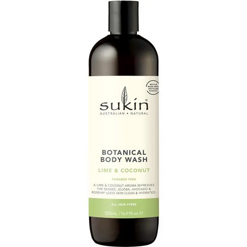 SUKIN Signature Botanical Body Wash Lime & Coconut 500mL