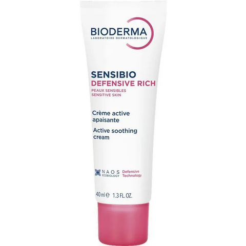 Bioderma Sensibio Soothing Defensive Rich Moisturiser for Dry, Sensitive Skin 40mL