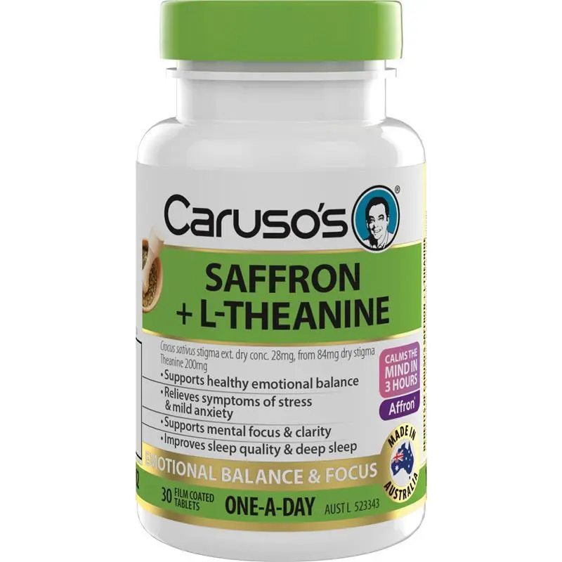 Caruso's Saffron + L Theanine 30 Tablets
