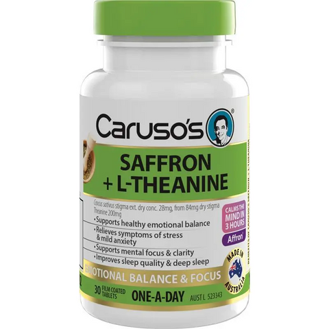 Caruso's Saffron + L Theanine 30 Tablets