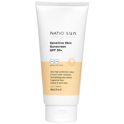 Natio Sensitive Skin Sunscreen SPF 50+ 200mL
