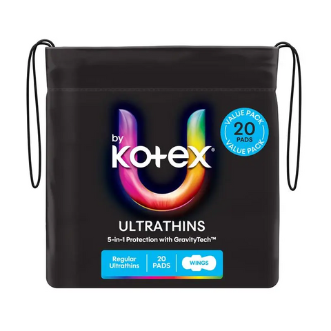 U By Kotex Ultrathins Regular With Wings 20 Pack