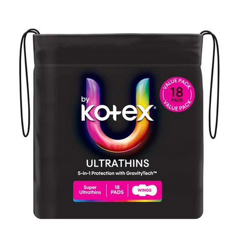 U By Kotex Ultrathins Super With Wings 18 Pack