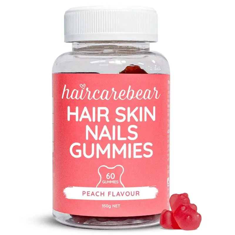 Haircarebear Hair Skin Nails Gummies Peach Flavour 60 Gummies
