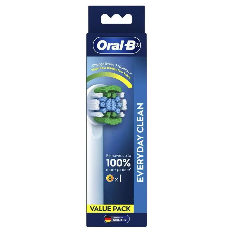 Oral B Power Toothbrush Everyday Clean Refills 6 Pack