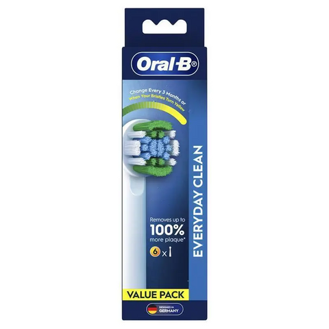 Oral B Power Toothbrush Everyday Clean Refills 6 Pack