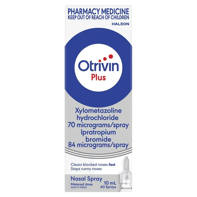 Otrivin Adult Plus Nasal Spray 10mL (Limit ONE per Order)