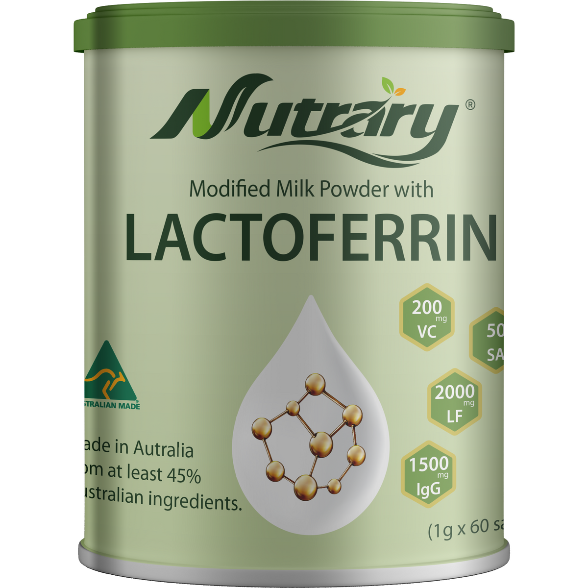 Nutrary Modified Milk Powder with Lactoferrin 1g x 60 Sachets