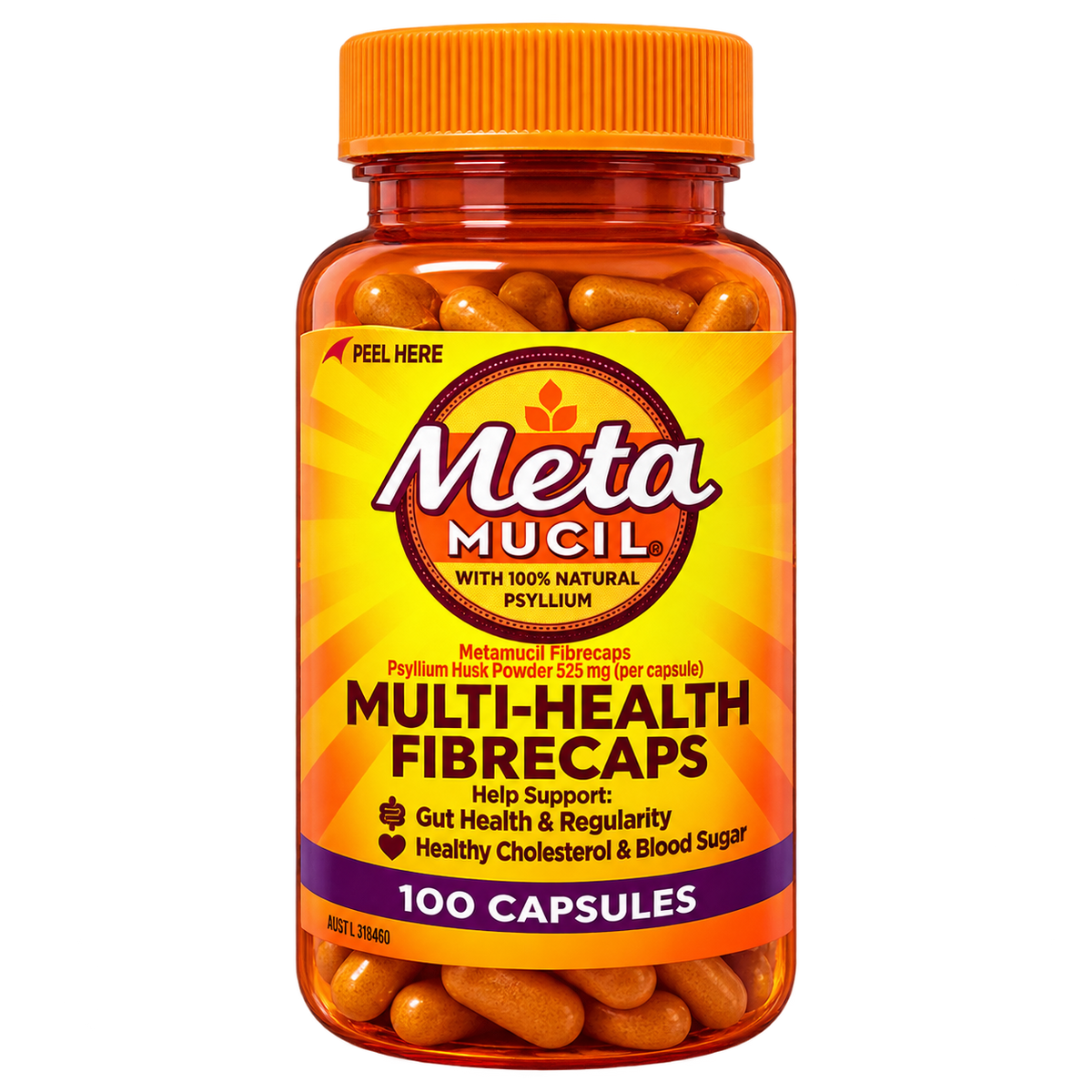 Metamucil Daily Fibre Supplement FibreCaps 100 Capsules
