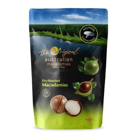 Macadamias Australia Happy Nut Dry Roasted Macadamias 225g