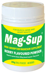 Mag-Sup Magnesium Supplement Oral Powder Jar 200g – Better Value Pharmacy
