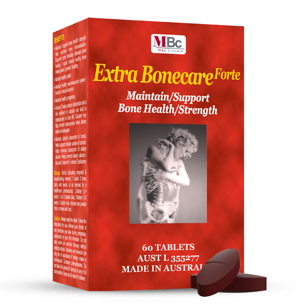 MAX BIOCARE Extra Bonecare Forte 60 Tablets (Ships April)