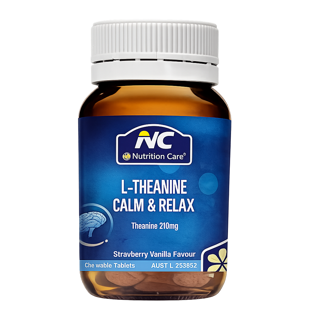 Nutrition Care L-Theanine Calm & Relax 60 Chewable Tablets