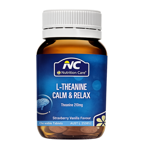 Nutrition Care L-Theanine Calm & Relax 60 Chewable Tablets