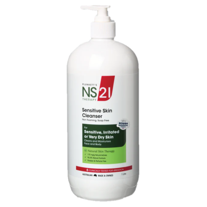 Plunkett's NUTRI SYNERGY 21 NS 21 Sensitive Skin Cleanser Pump 1L