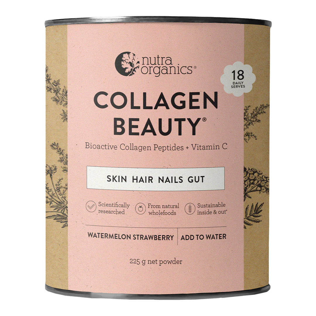 Nutra Organics Collagen Beauty Watermelon Strawberry 225g