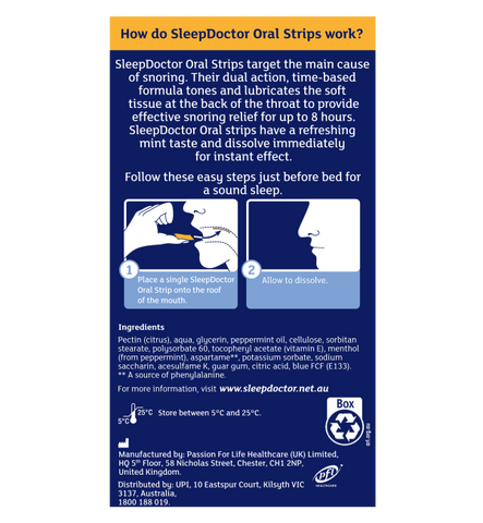 SleepDoctor Oral Strips 14 Pack