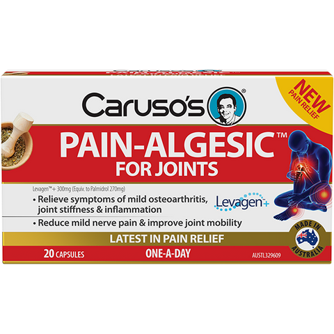 Caruso's Natural Health Pain-Algesic for Joints 20 Capsules (Expiry 11/2024)
