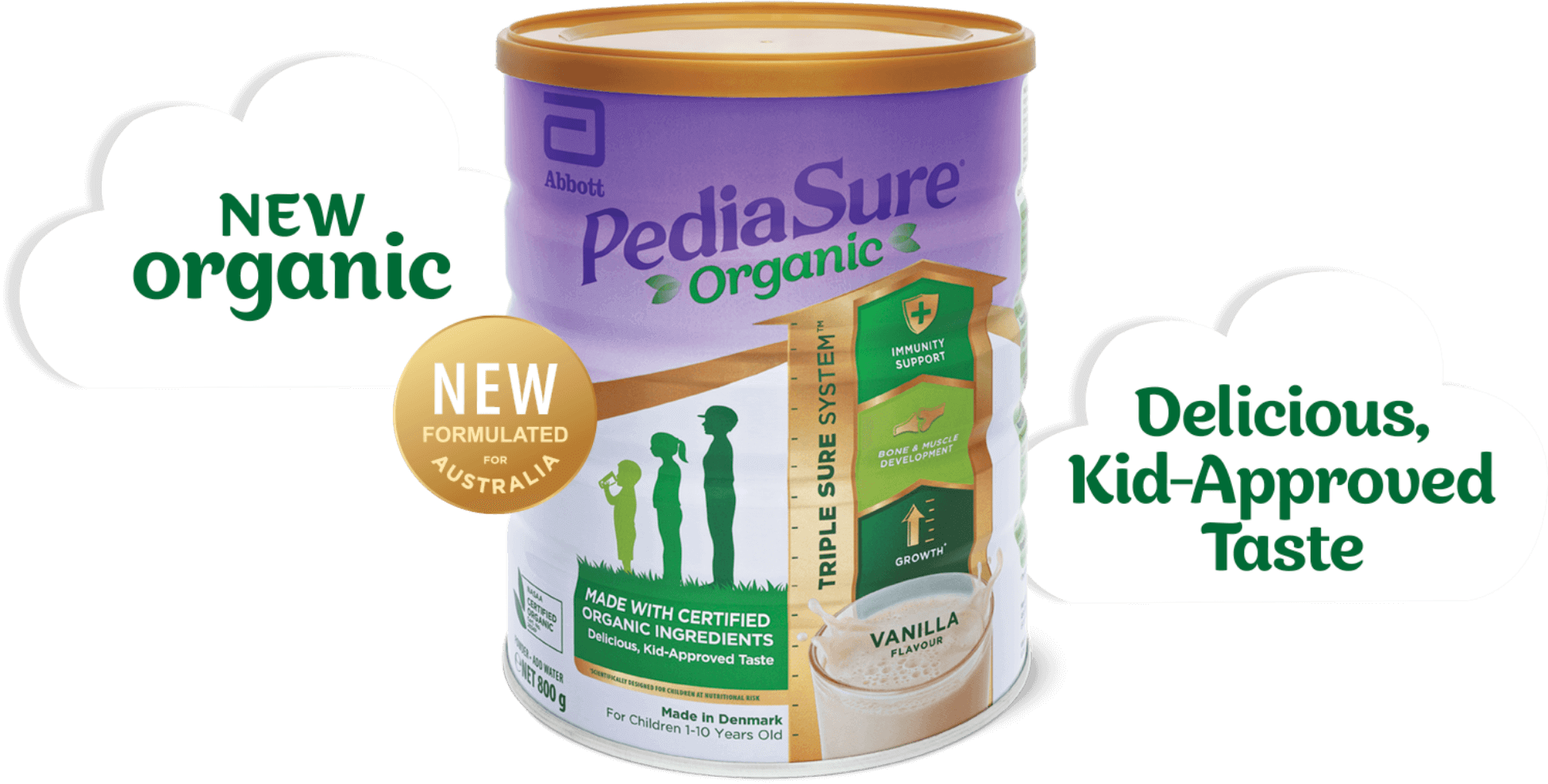 Pediasure Organic Vanilla Flavour 800g (Expiry 2/25)