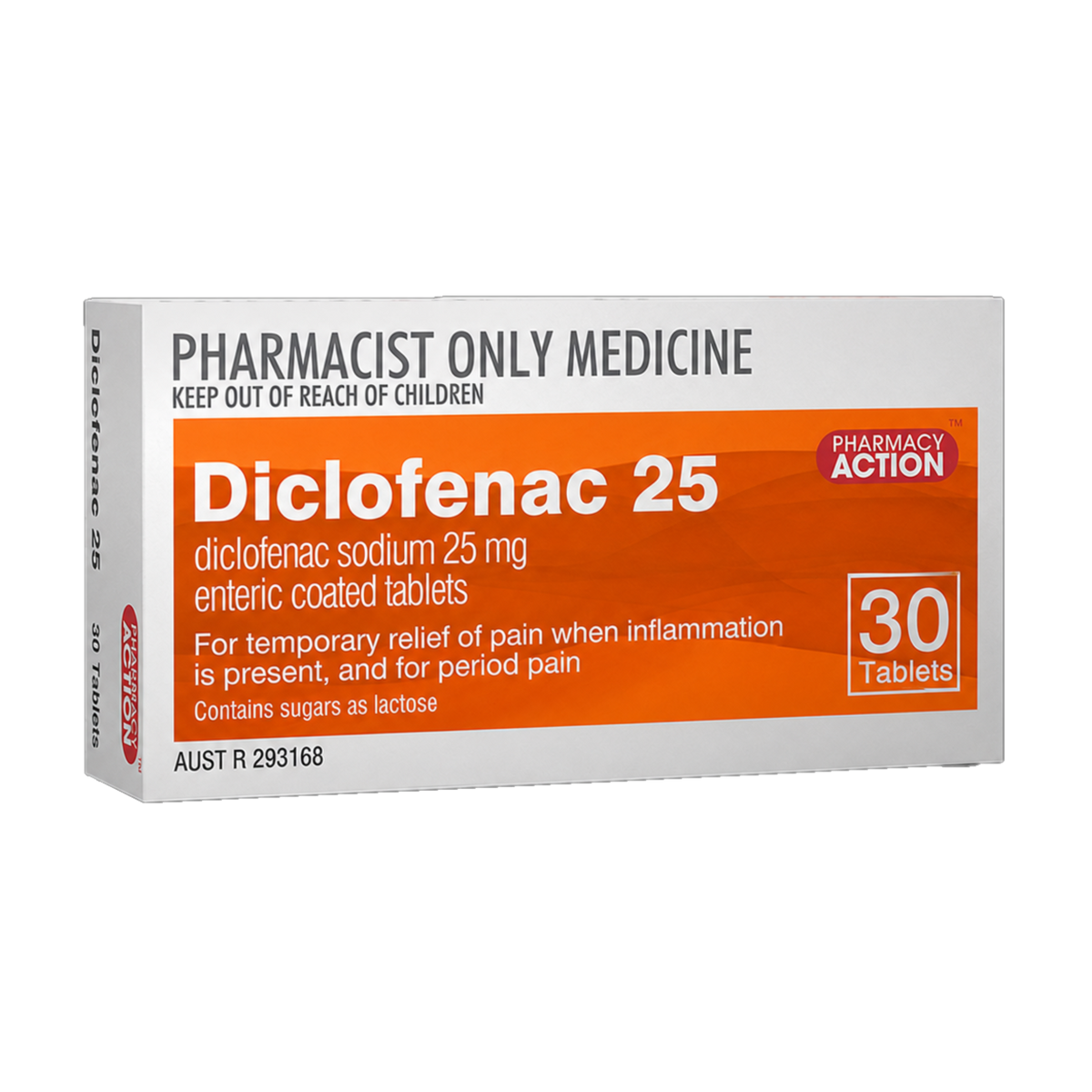 Pharmacy Action Diclofenac 25mg 30 Tablets (Limit ONE per Order)