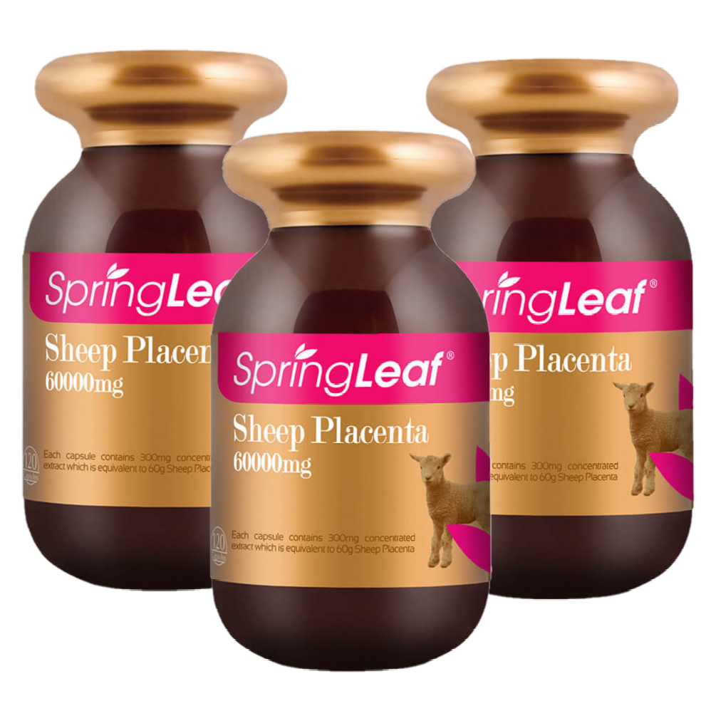 Springleaf Sheep Placenta 60000mg 3 x 120 Capsules - Special Bundles