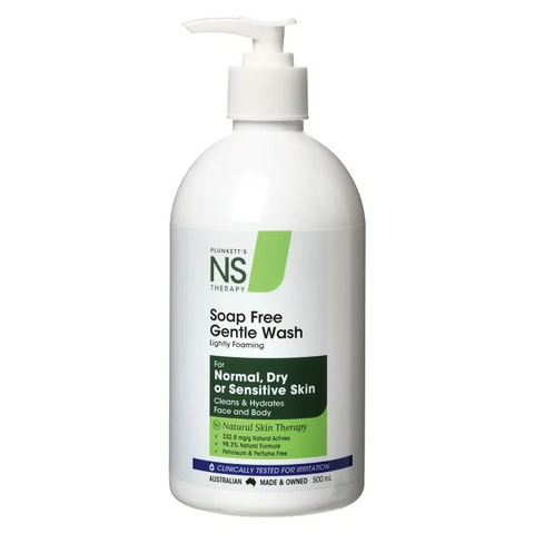 Plunkett's NUTRI SYNERGY NS Soap Free Gentle Wash Pump 500mL