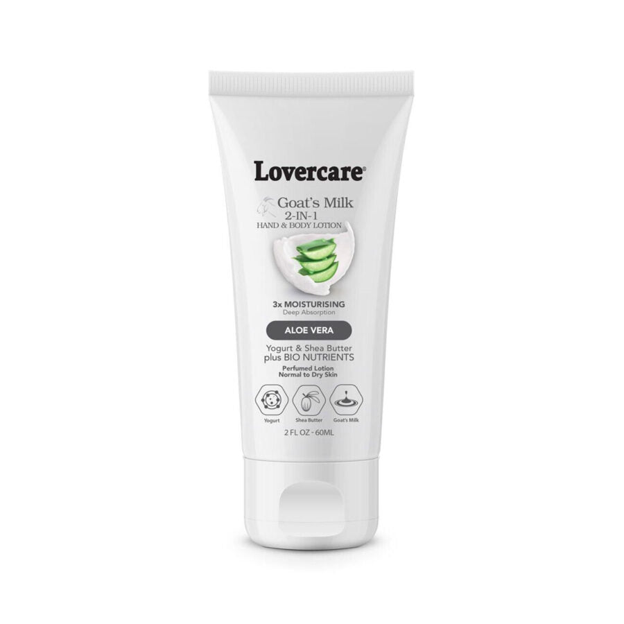 LoverCare Goat’s Milk 2in1 Hand & Body Lotion Aloe Vera 60mL