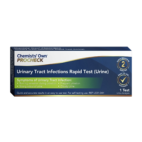 Chemists’ Own PROCHECK Urinary Tract Infections Rapid Test 1 Pack