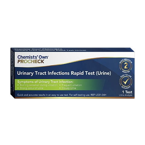 Chemists’ Own PROCHECK Urinary Tract Infections Rapid Test 1 Pack