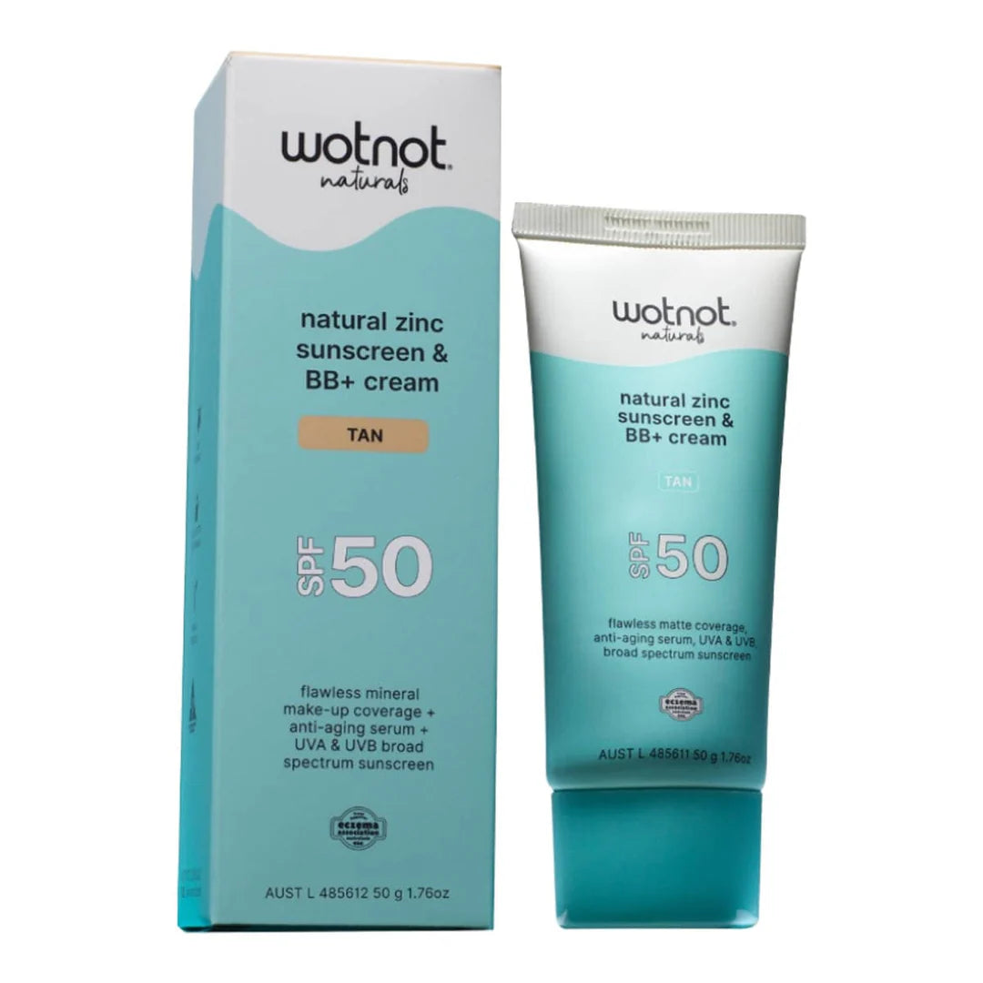 WotNot Natural Zinc Face Sunscreen + Mineral Makeup BB Cream SPF40 50g