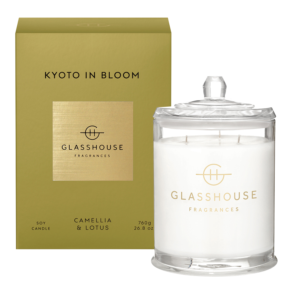 GlassHouse Fragrances Kyoto In Bloom Fragrance Soy Candle 760g