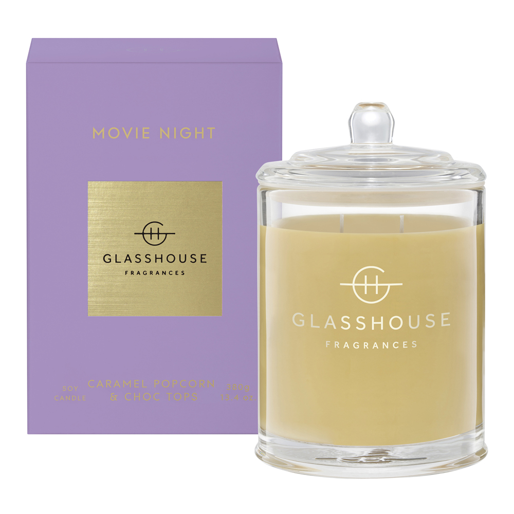 GlassHouse Fragrances Movie Night Fragrance Soy Candle 380g