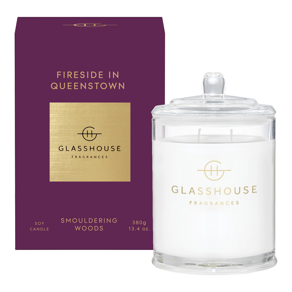 GlassHouse Fragrances Fireside In Queenstown Fragrance Soy Candle 380g