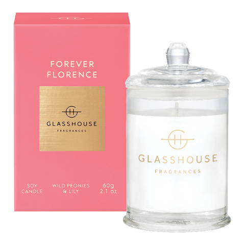 GlassHouse Fragrances Forever Florence Fragrance Soy Candle 60g