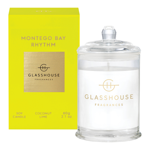 GlassHouse Fragrances Montego Bay Rhythm Fragrance Soy Candle 60g