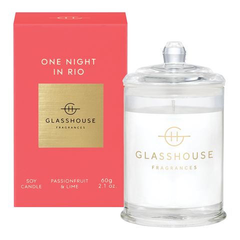 GlassHouse Fragrances One Night In Rio Fragrance Soy Candle 60g