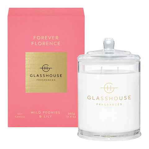 GlassHouse Fragrances Forever Florence Fragrance Soy Candle 380g