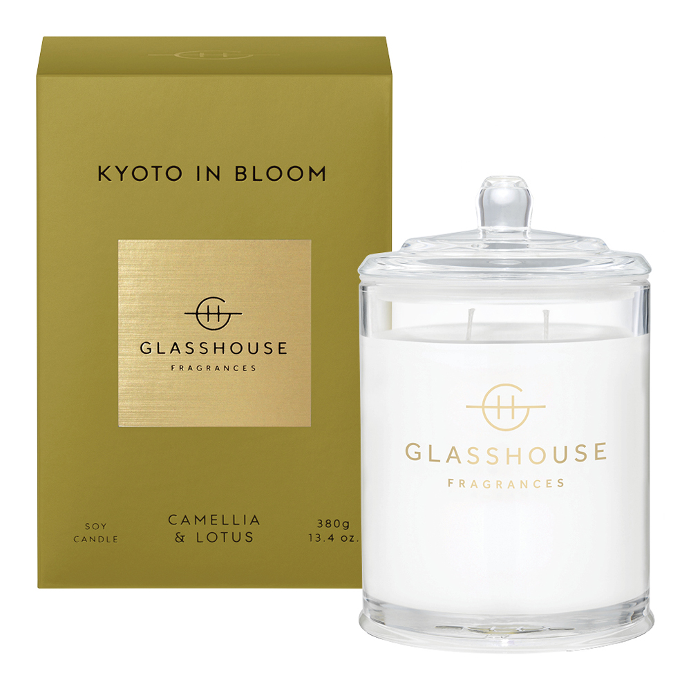 GlassHouse Fragrances Kyoto In Bloom Fragrance Soy Candle 380g