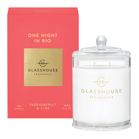 GlassHouse Fragrances One Night In Rio Fragrance Soy Candle 380g