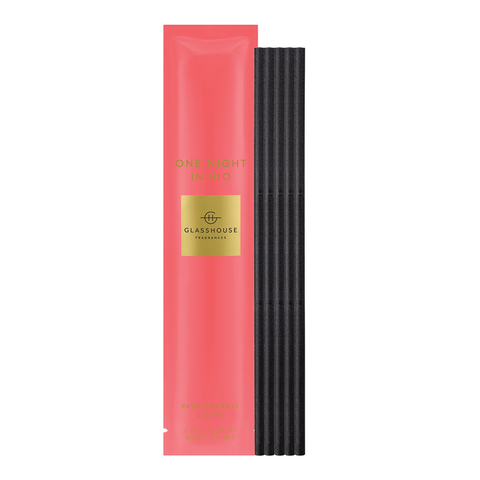 GlassHouse Fragrances One Night In Rio Fragrance Replacement Scent Stems 5 pack