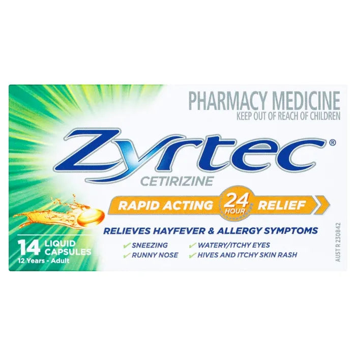 Zyrtec Rapid Acting Liquid 14 Capsules (LIMIT of ONE per Order)