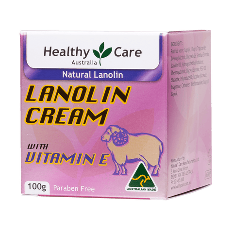 Healthy Care Natural Lanolin With Vitamin E Cream 100g