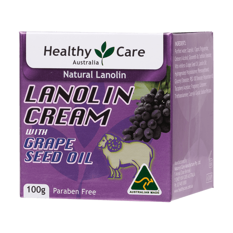 Healthy Care Lanolin Cream with Grape Seed Oil 100g