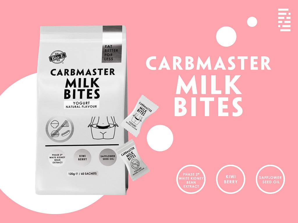 Bio-E CarbMaster Milk Bites Yogurt Natural Flavour 60 Sachets 120g