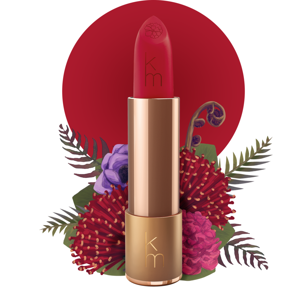Karen Murrell 04 Red Shimmer Natural Lipstick 4g
